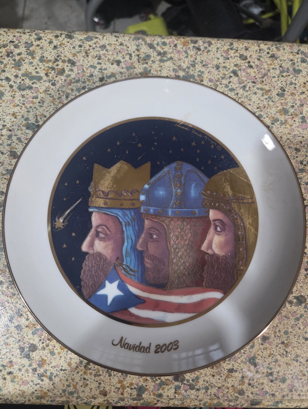 Navidad 2003 Decorative Collector Plate - Three Kings Design